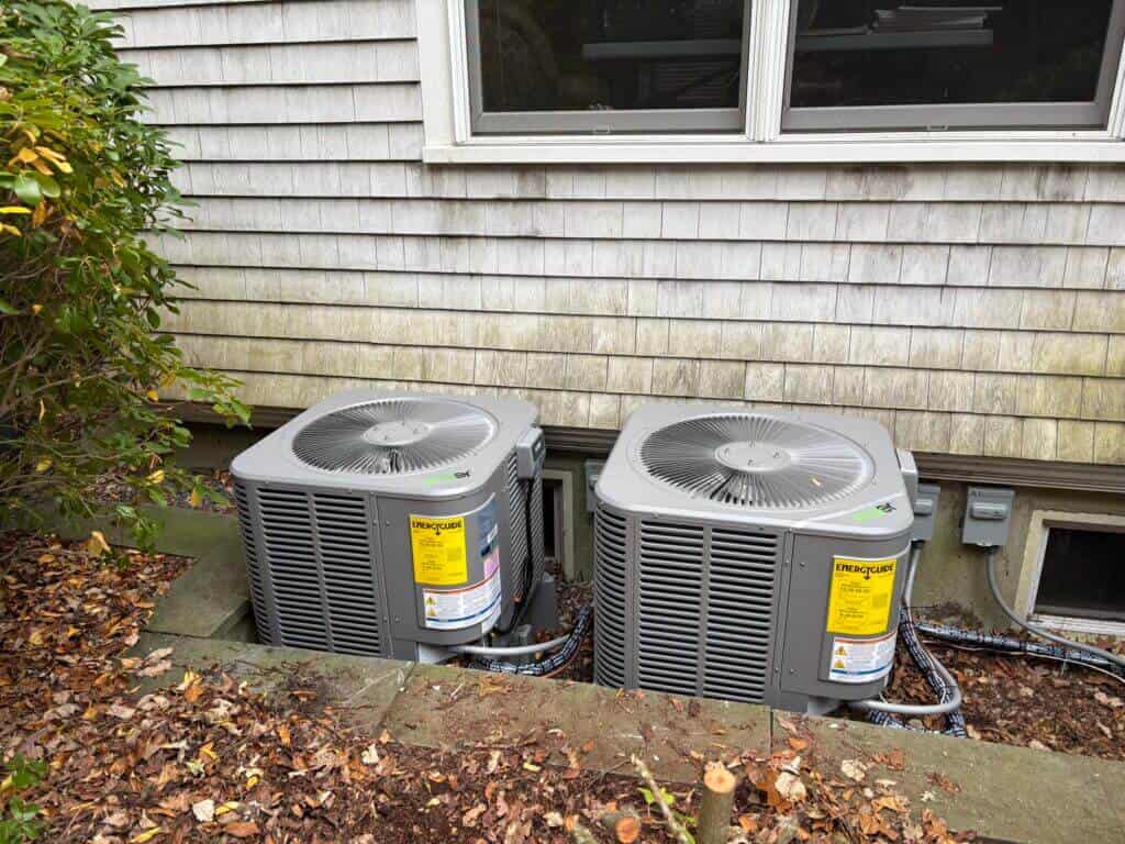 Residential HVAC installation in progress